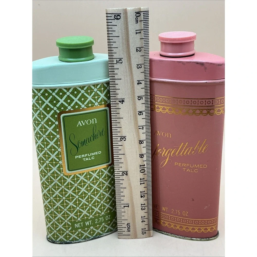 Vintage Avon Perfumed Talc Empty Tins;‎ 